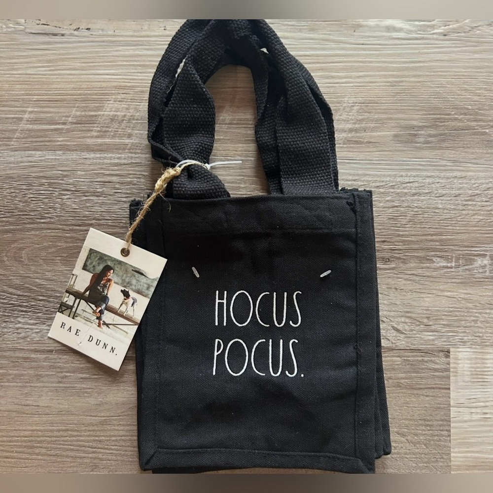 Rae Dunn Black Hocus Pocus Canvas Bags